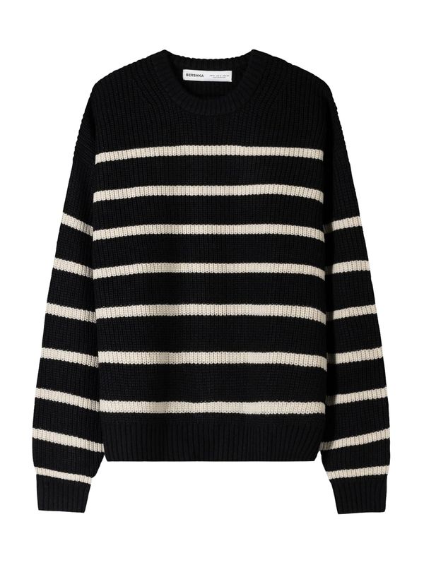 Bershka Bershka Pulover  bež / crna