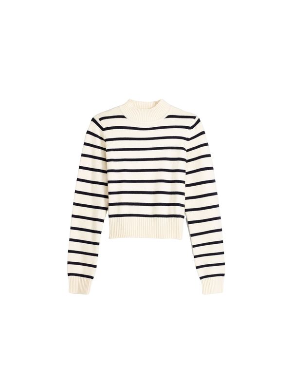 Bershka Bershka Pulover  ecru/prljavo bijela / crna