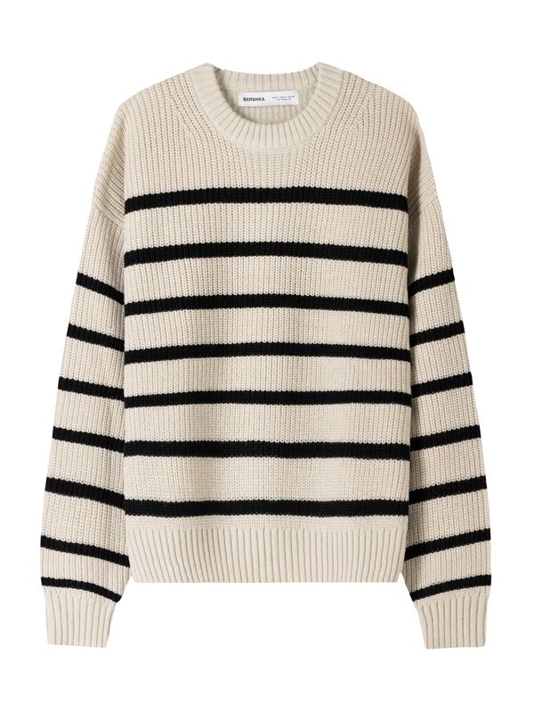 Bershka Bershka Pulover  pijesak / crna