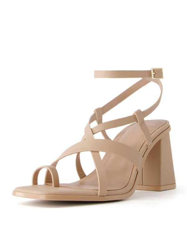 Bershka Bershka Sandale s remenčićima  nude