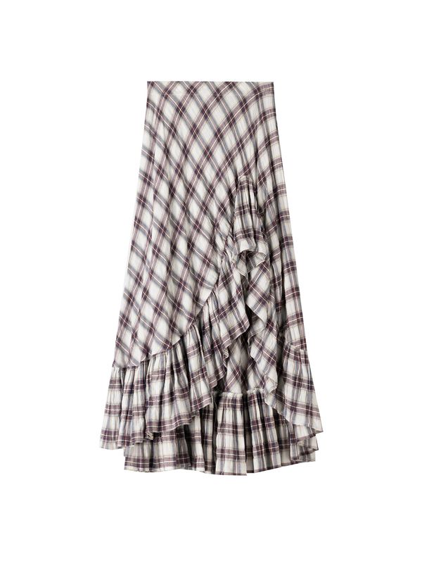 Bershka Bershka Suknja  ecru/prljavo bijela / morsko plava / crvena
