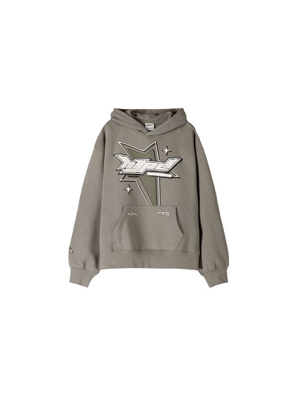 Bershka Bershka Sweater majica  siva / svijetlosiva / crna / bijela