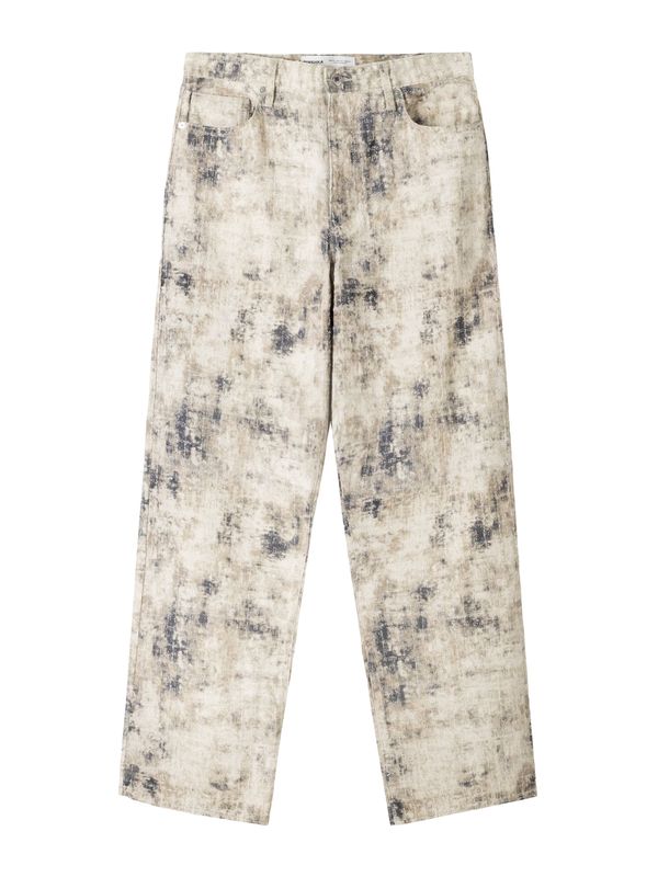 Bershka Bershka Traperice  ecru/prljavo bijela / morsko plava / kaki