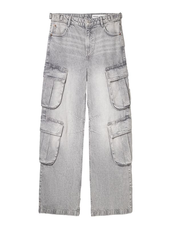 Bershka Bershka Traperice  sivi traper