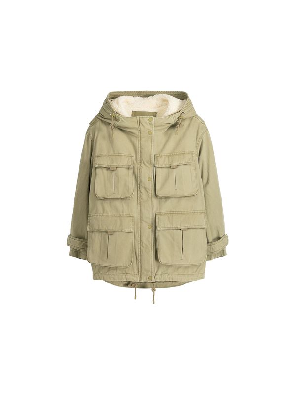 Bershka Bershka Zimska parka  kaki / prljavo bijela