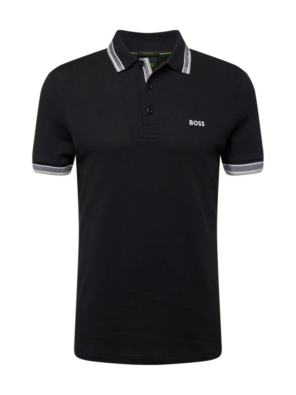 BOSS Black BOSS Black Majica 'Paddy'  siva / crna / bijela