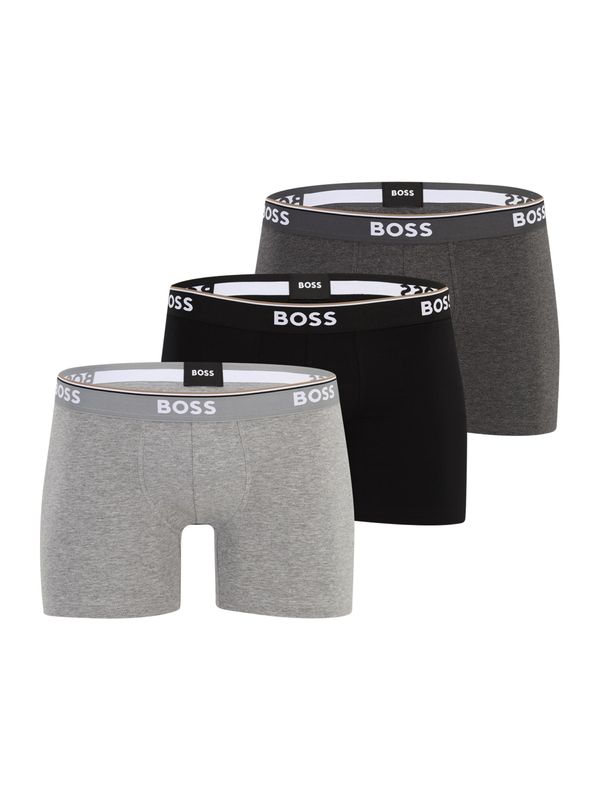 BOSS BOSS Bokserice 'Power'  siva / tamo siva / crna