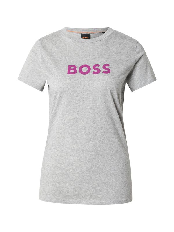 BOSS BOSS Majica 'Elogo 5'  siva melange / ljubičasta