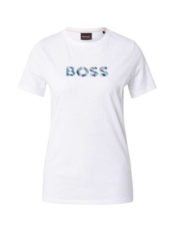 BOSS BOSS Majica  mornarsko plava / sivkasto plava / svijetloplava / bijela