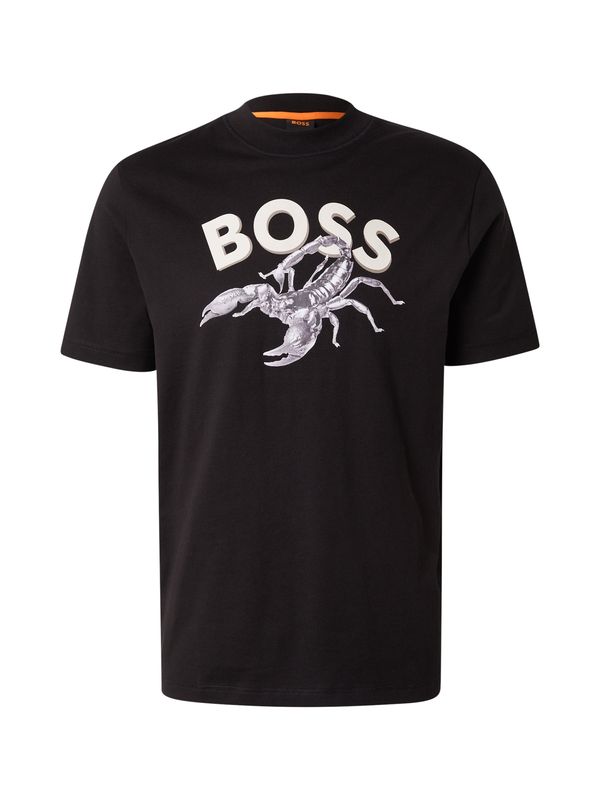 BOSS BOSS Majica  svijetlobež / tamo siva / crna / bijela
