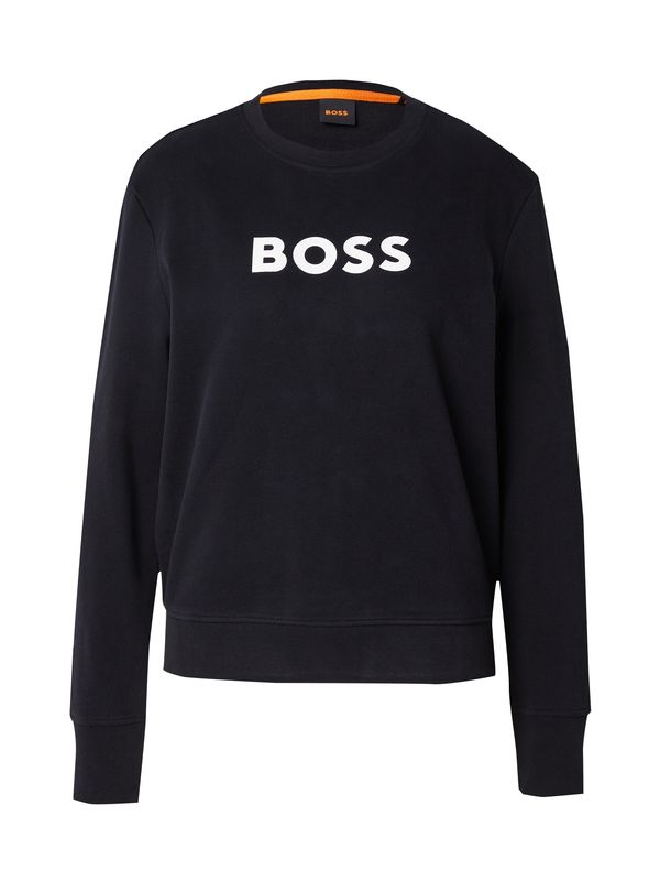 BOSS Orange BOSS Orange Sweater majica 'Ela 6'  crna / bijela