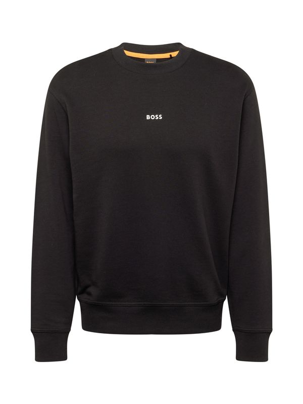 BOSS Orange BOSS Orange Sweater majica 'We Small'  crna / bijela