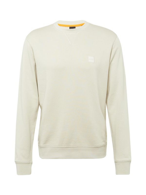 BOSS BOSS Sweater majica 'Westart'  svijetlobež / bijela