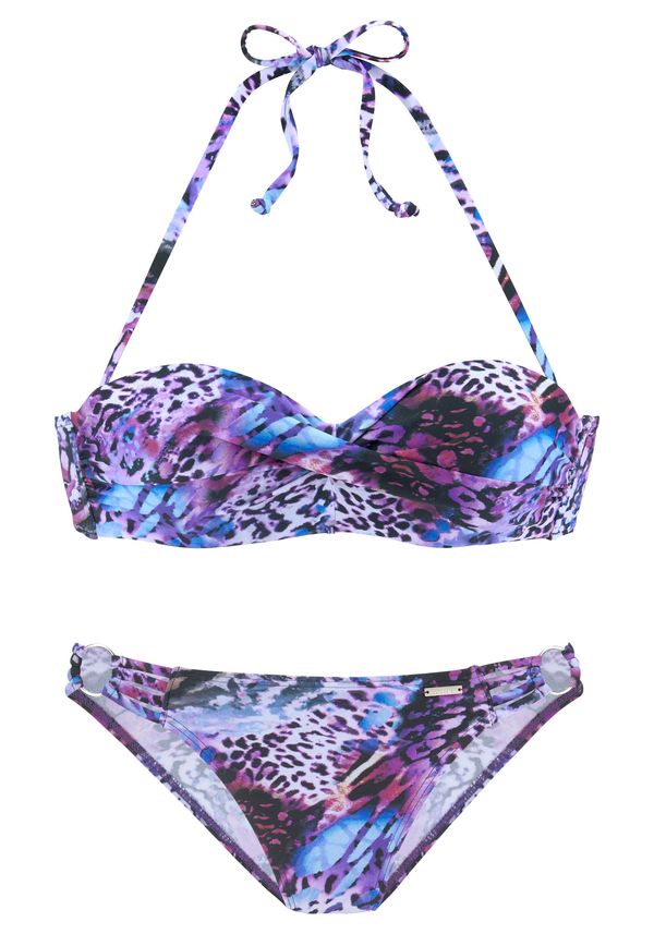 BRUNO BANANI BRUNO BANANI Bikini  šljiva / lila / crna / bijela