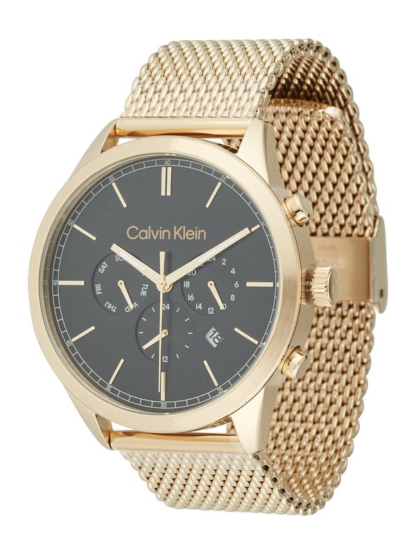 Calvin Klein Calvin Klein Analogni sat  zlatna / crna