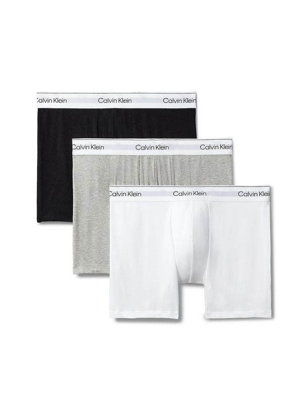 Calvin Klein Calvin Klein Bokserice  siva melange / crna / bijela