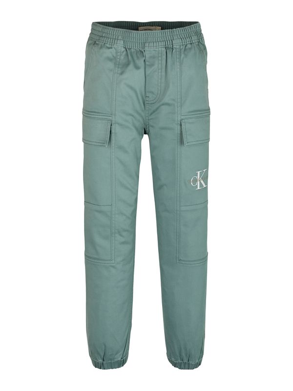 Calvin Klein Jeans Calvin Klein Jeans Hlače 'ESSENTIAL'  cijan plava / smeđa / bijela