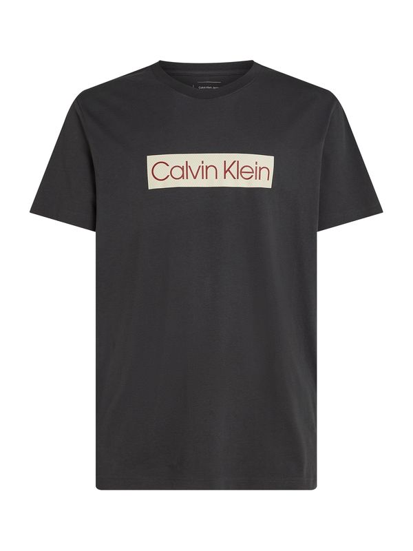 Calvin Klein Jeans Calvin Klein Jeans Majica  bež / karmin crvena / crna