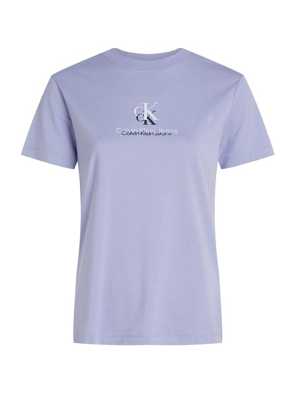 Calvin Klein Jeans Calvin Klein Jeans Majica 'SHADOW'  lavanda / pastelno ljubičasta / crna