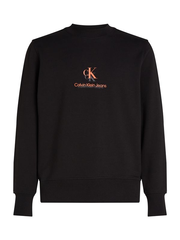 Calvin Klein Jeans Calvin Klein Jeans Sweater majica  bazalt siva / koraljna / crna