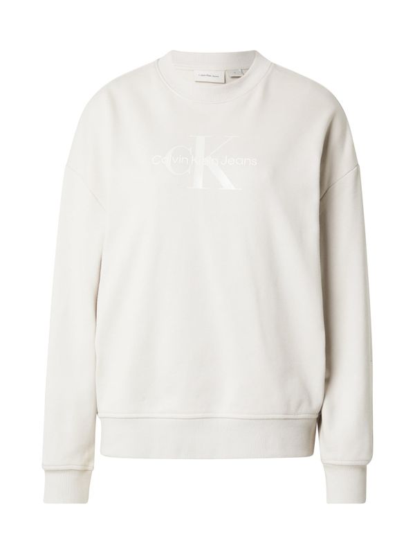 Calvin Klein Jeans Calvin Klein Jeans Sweater majica  svijetlosiva / prljavo bijela