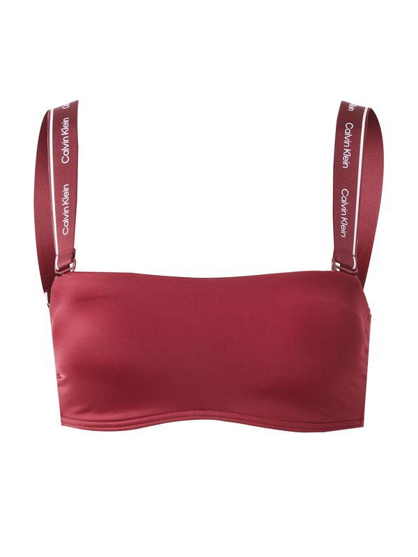 Calvin Klein Swimwear Calvin Klein Swimwear Bikini gornji dio  ljubičasto crvena / bijela