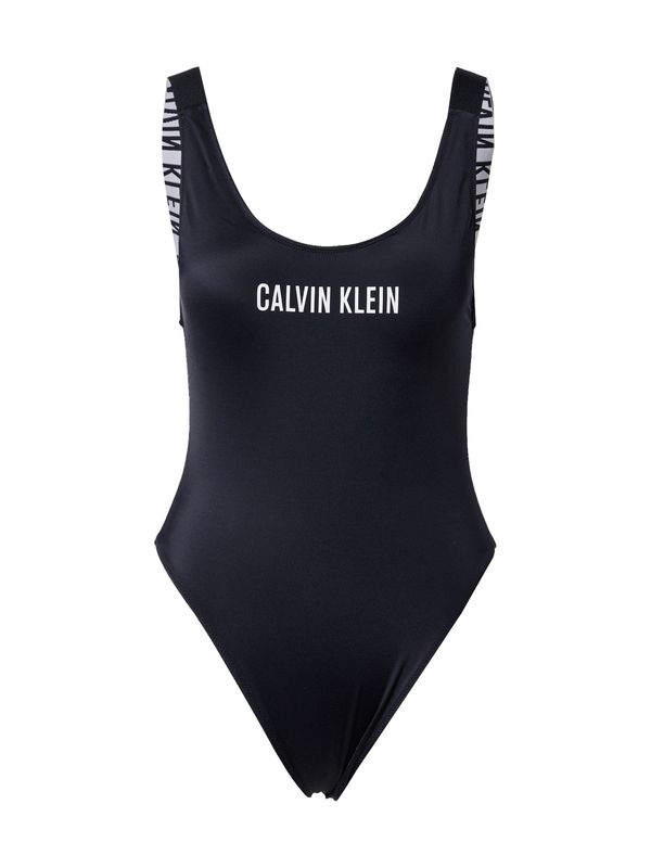 Calvin Klein Swimwear Calvin Klein Swimwear Jednodijelni kupaći kostim  crna / bijela