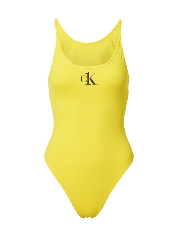 Calvin Klein Swimwear Calvin Klein Swimwear Jednodijelni kupaći kostim  žuta / crna