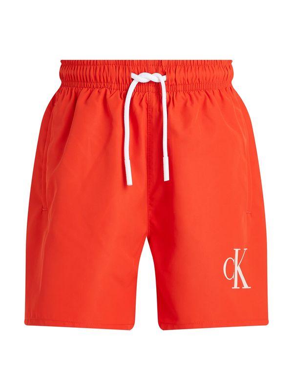 Calvin Klein Swimwear Calvin Klein Swimwear Kupaće hlače  narančasto crvena / bijela