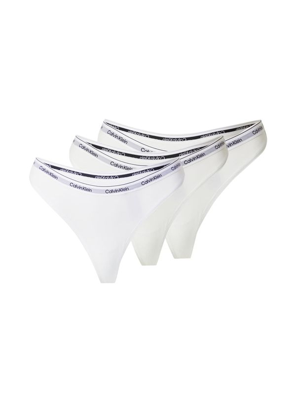 Calvin Klein Calvin Klein Tanga gaćice  crna / bijela / bijela