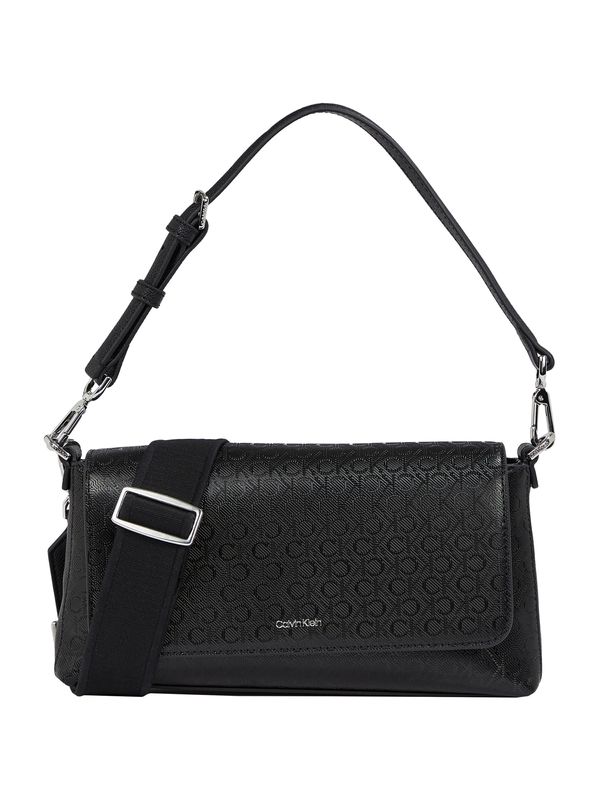 Calvin Klein Calvin Klein Torba za na rame 'MUST'  crna / srebro