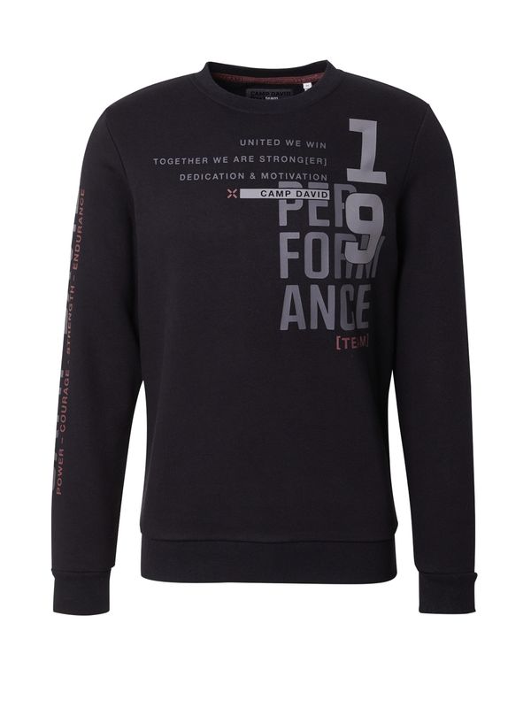 CAMP DAVID CAMP DAVID Sweater majica  siva / burgund / crna