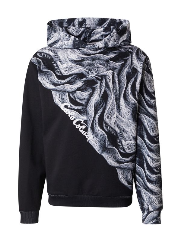 Carlo Colucci Carlo Colucci Sweater majica 'Draicchio'  morsko plava / crna / bijela