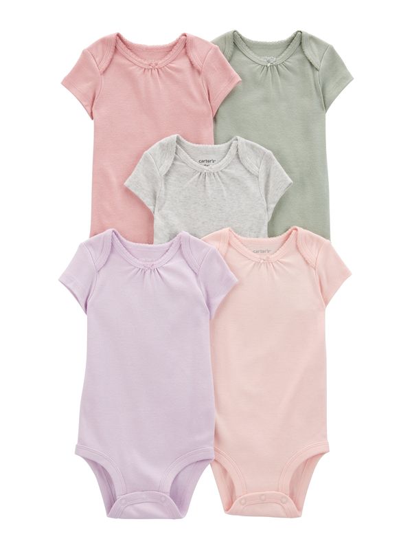 Carter's Carter's Dječji bodi  siva melange / pastelno zelena / lila / roza