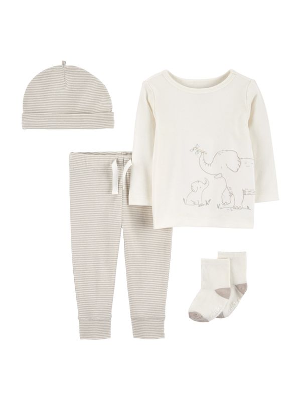 Carter's Carter's Komplet  taupe siva / vuneno bijela
