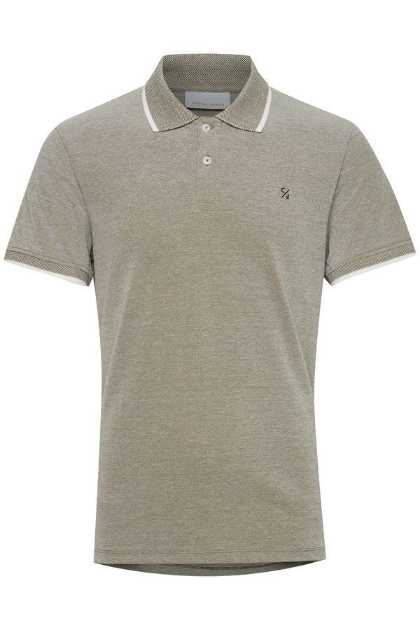 Casual Friday Casual Friday Majica 'Tristan'  maslinasta / bijela