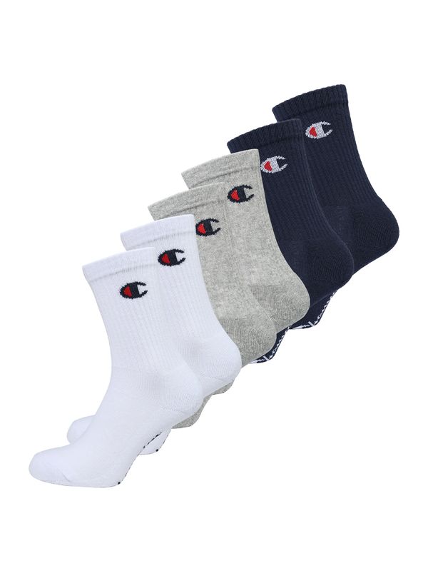 Champion Authentic Athletic Apparel Champion Authentic Athletic Apparel Čarape  mornarsko plava / siva melange / crvena / bijela