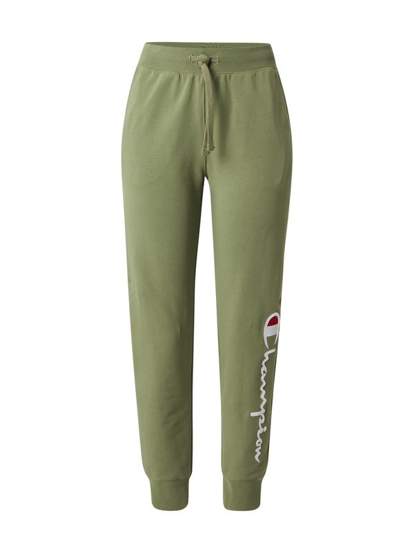 Champion Authentic Athletic Apparel Champion Authentic Athletic Apparel Hlače  maslinasta / bijela
