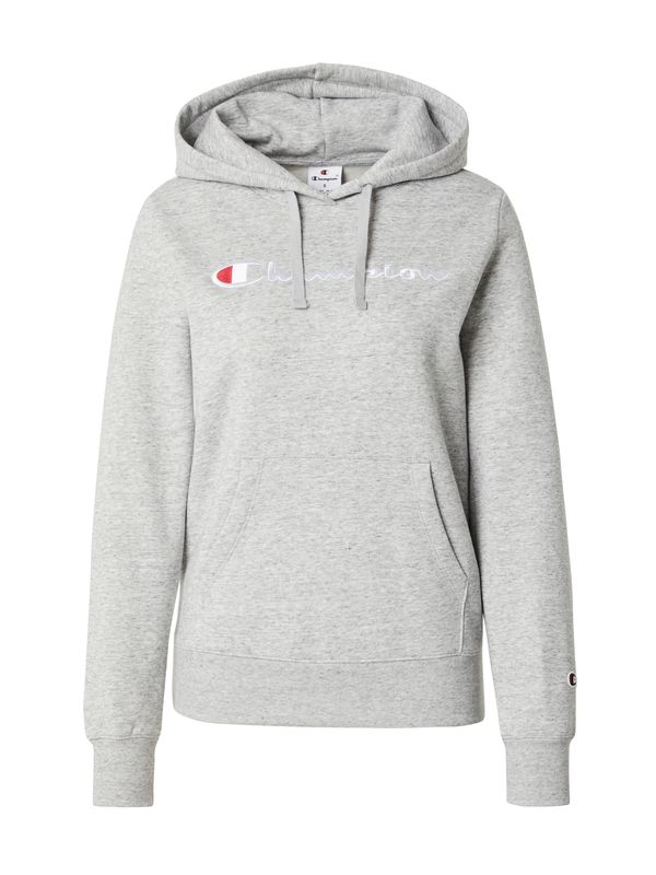 Champion Authentic Athletic Apparel Champion Authentic Athletic Apparel Sweater majica  svijetlosiva / crvena / crna / bijela