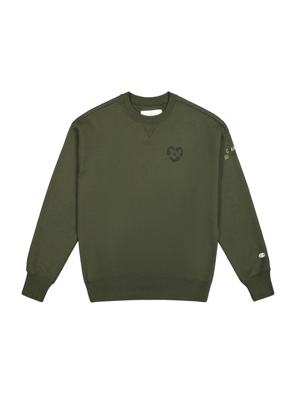 Champion Authentic Athletic Apparel Champion Authentic Athletic Apparel Sweater majica  tamno zelena / crna / bijela