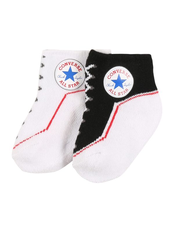 CONVERSE CONVERSE Čarape 'CHUCK'  tamo siva / crvena / crna / bijela