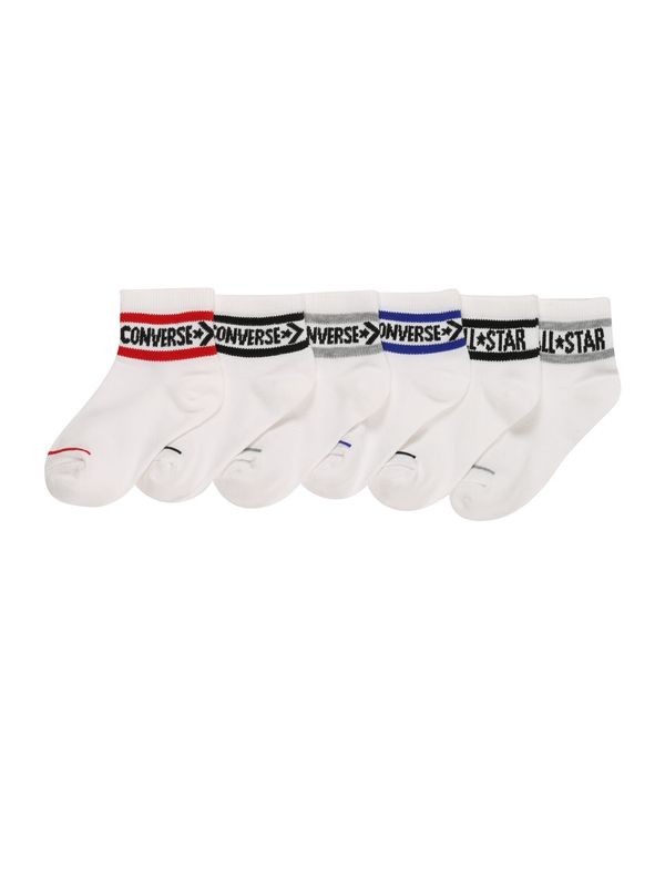 CONVERSE CONVERSE Čarape 'WORDMARK'  plava / siva / crvena / crna / bijela