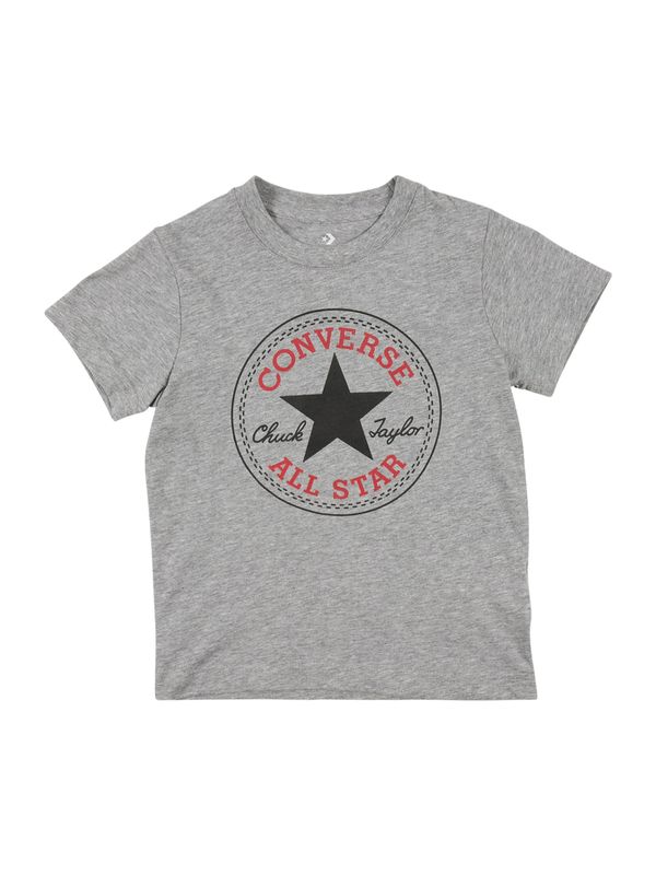 CONVERSE CONVERSE Majica 'CHUCK PATCH'  grafit siva / siva melange / crvena