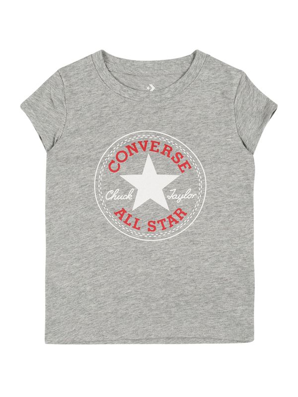 CONVERSE CONVERSE Majica  siva melange / crvena / bijela