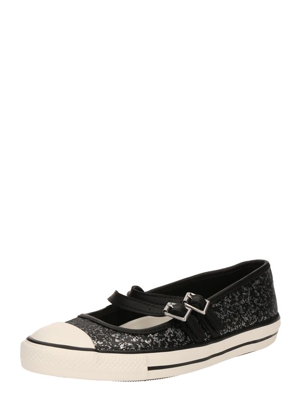 CONVERSE CONVERSE Otvorene balerinke  crna / srebro / bijela