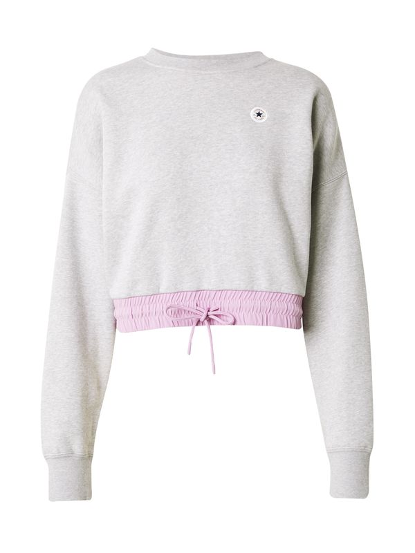 CONVERSE CONVERSE Sweater majica 'Chuck'  siva melange / roza / bijela