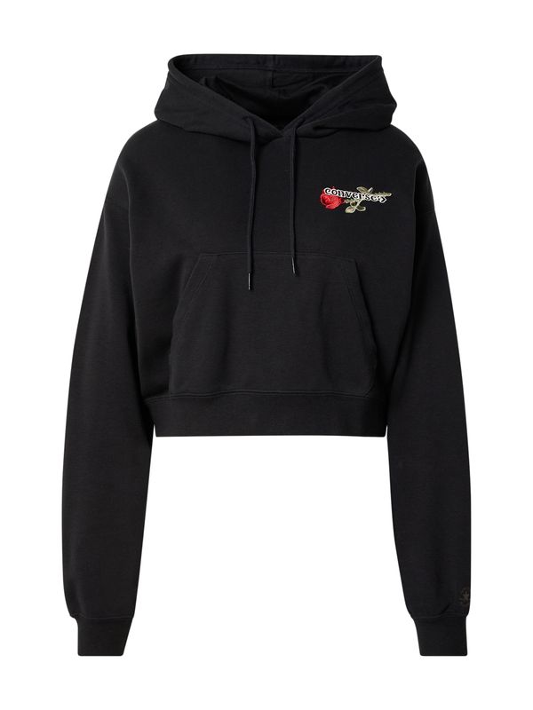CONVERSE CONVERSE Sweater majica 'ESSENTIALS'  maslinasta / crvena / crna / bijela