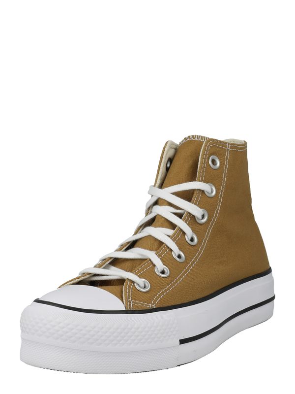 CONVERSE CONVERSE Visoke tenisice 'Chuck Taylor All Star Lift Hi'  karamela / crna / bijela