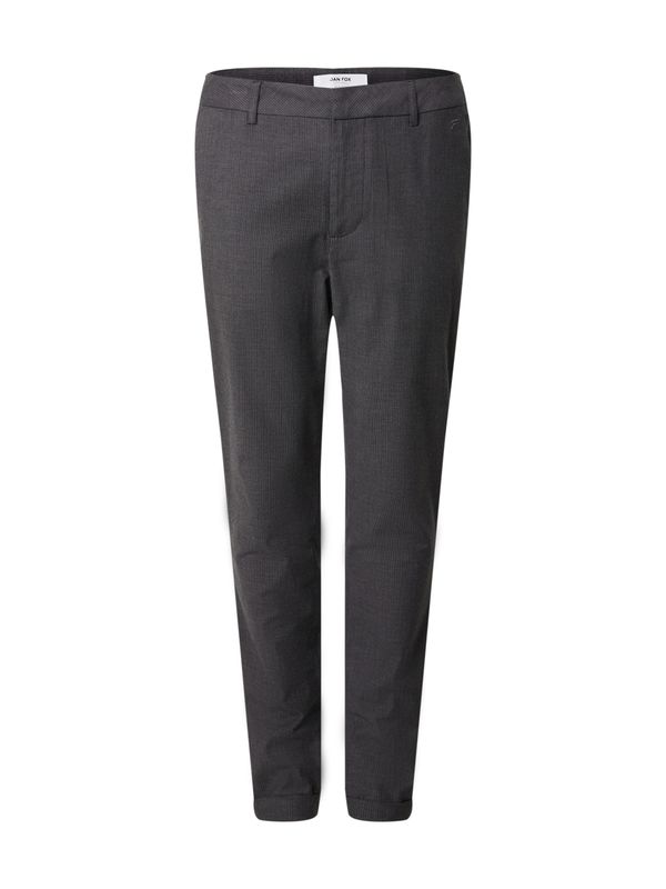 DAN FOX APPAREL DAN FOX APPAREL Chino hlače 'Devran'  siva / tamo siva