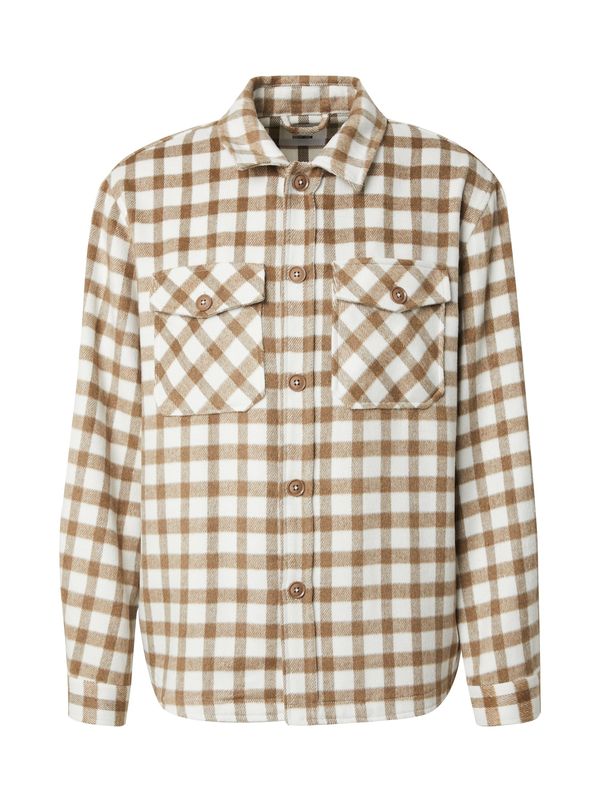 DAN FOX APPAREL DAN FOX APPAREL Prijelazna jakna 'Benjamin'  karamela / prljavo bijela